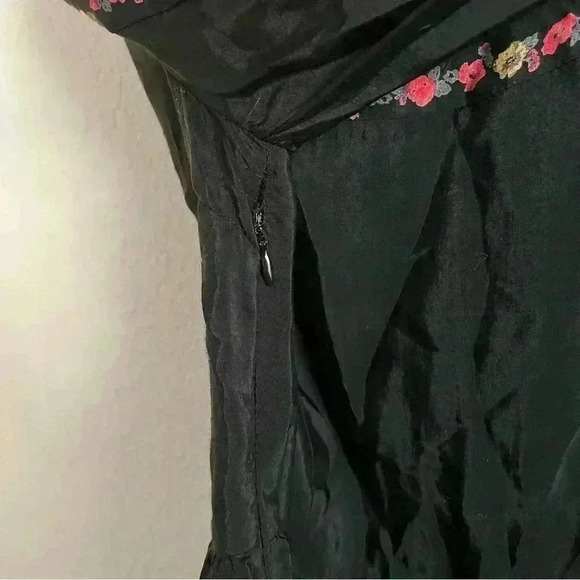 Free People Age Of Aquarius Boho Black Floral Mini Dress Size 2 NWT - Picture 10 of 12